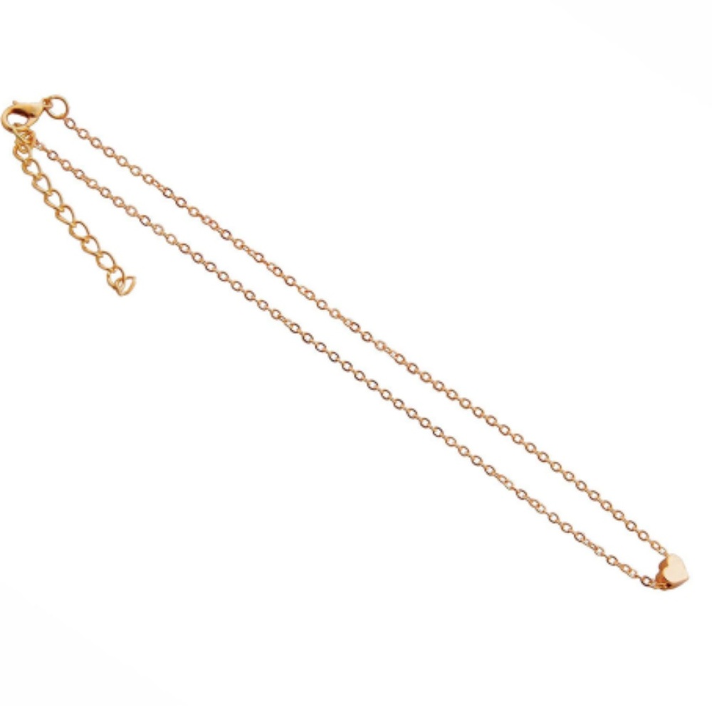 Gold or Silver- Crystal Heart Choker Necklace - Picture 5 of 5